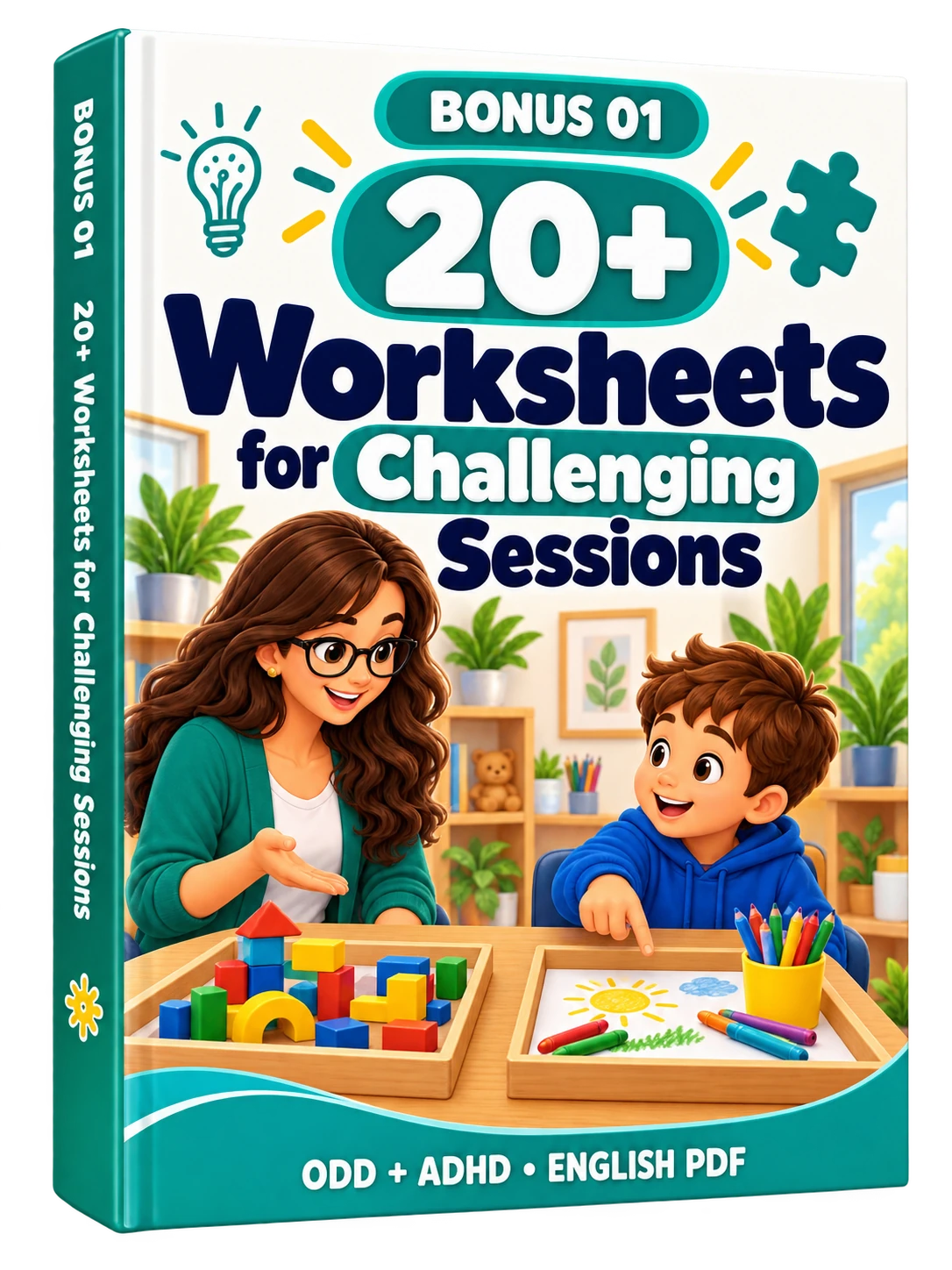 Bonus 1 product mockup: 20+ Worksheets for Challenging Sessions